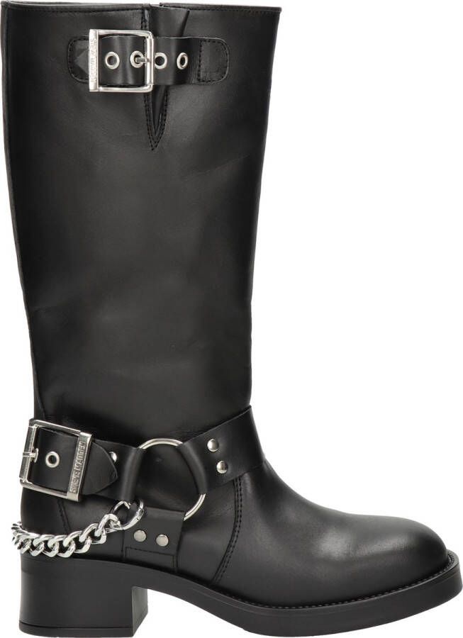 Steve Madden Beau-C dames bikerboot Zwart