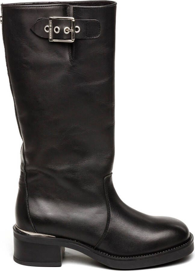 Steve Madden Bonna Boot Black Leather Vrouwen