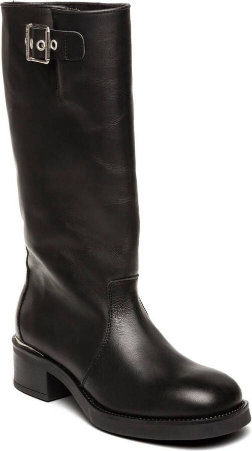 Steve Madden Bonna Boot Black Leather Vrouwen