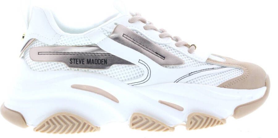 STEVE MADDEN Possession-E cream rose Beige Mesh Lage sneakers Dames