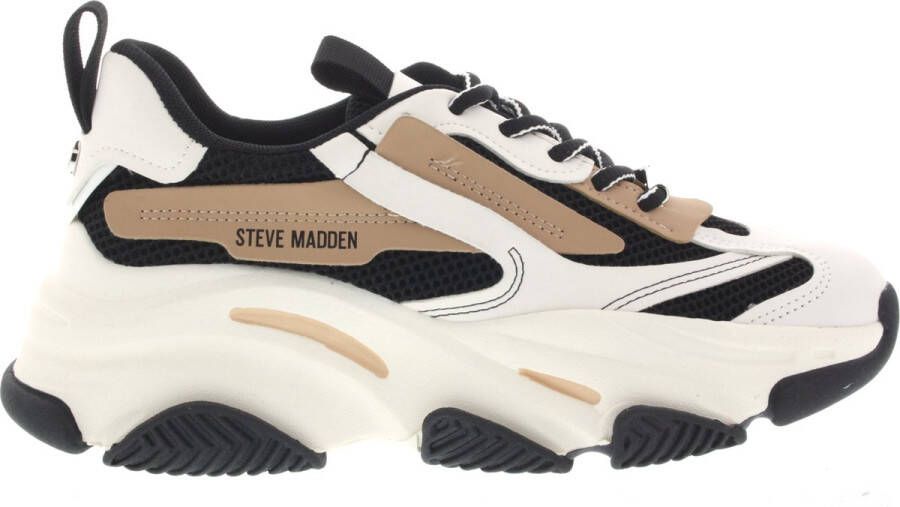 Steve Madden Dames Sneakers Steve Possesion-e Black tan Zwart