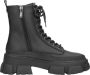 Steve Madden Forecast Veterboots Laarzen Met Veters Dames Zwart - Thumbnail 2