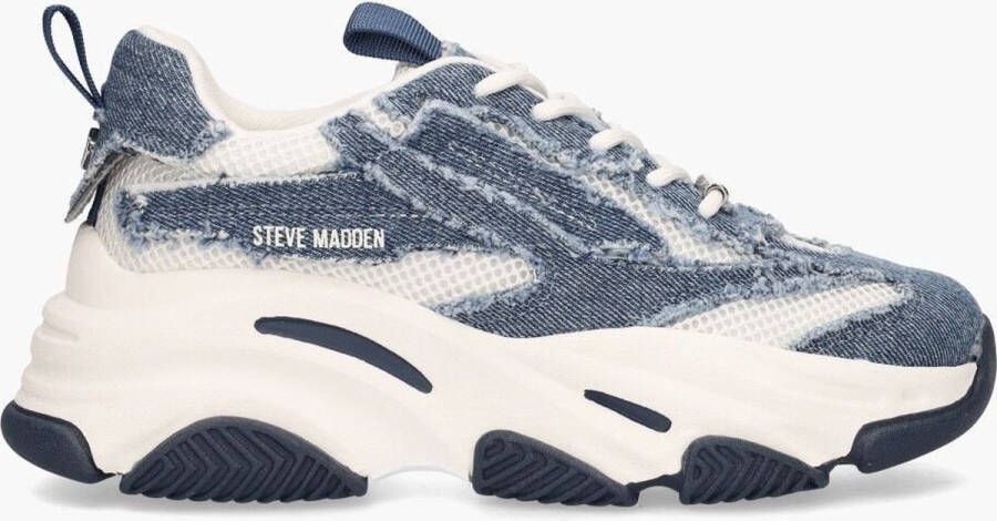 STEVE MADDEN Possession-E blue denim Blauw Mesh Lage sneakers Dames