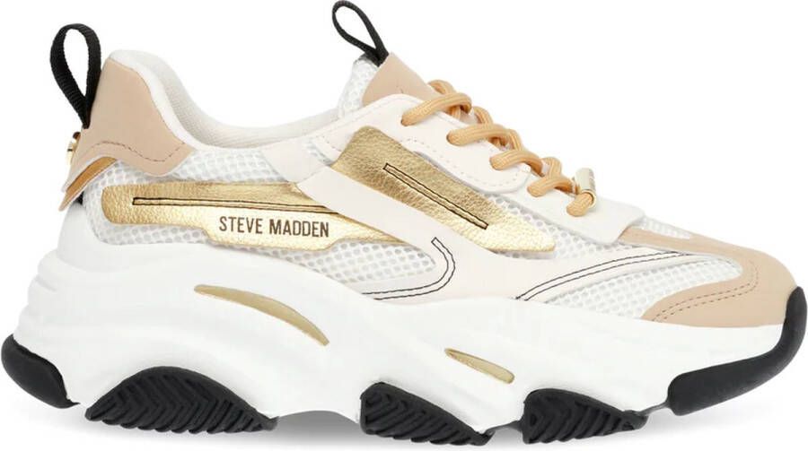 STEVE MADDEN Possession-E white tan Wit Textiel Lage sneakers Dames - Foto 1