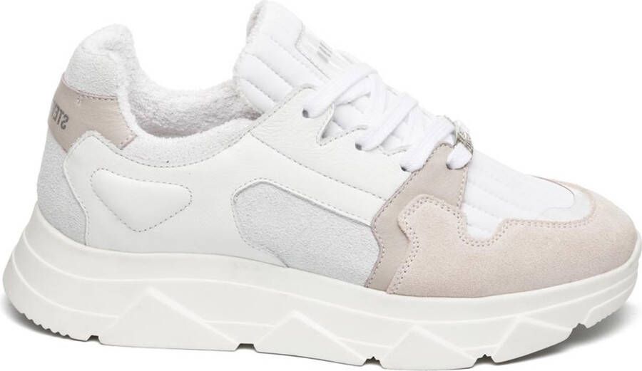 Steve Madden Poppy leren sneakers wit roze