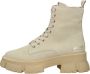 Steve Madden Chunky Sole Leren Laarzen Beige Dames - Thumbnail 1