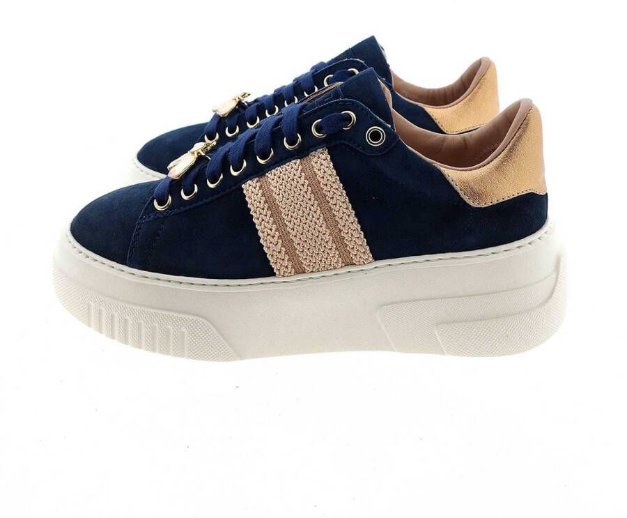 Stokton 886 sneaker blauw combi