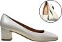 Stravers Grote Maten Schoenen Beige Pumps Lage Hak wit - Thumbnail 1