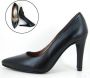 Stravers Grote Maten Schoenen Stravers Zwarte Pumps Leer. Stijlvolle Hoge Hakken Grote Maten - Thumbnail 11