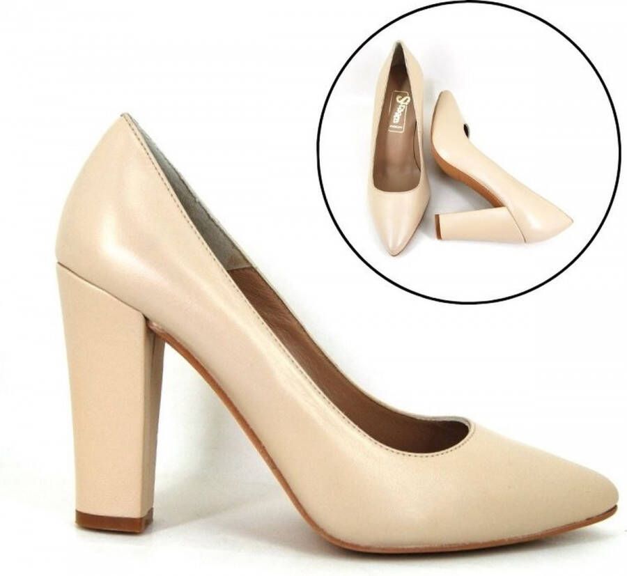 Stravers Grote Maten Schoenen Stravers Beige Pumps Puntige Neus Grote Maten Hoge Hakken