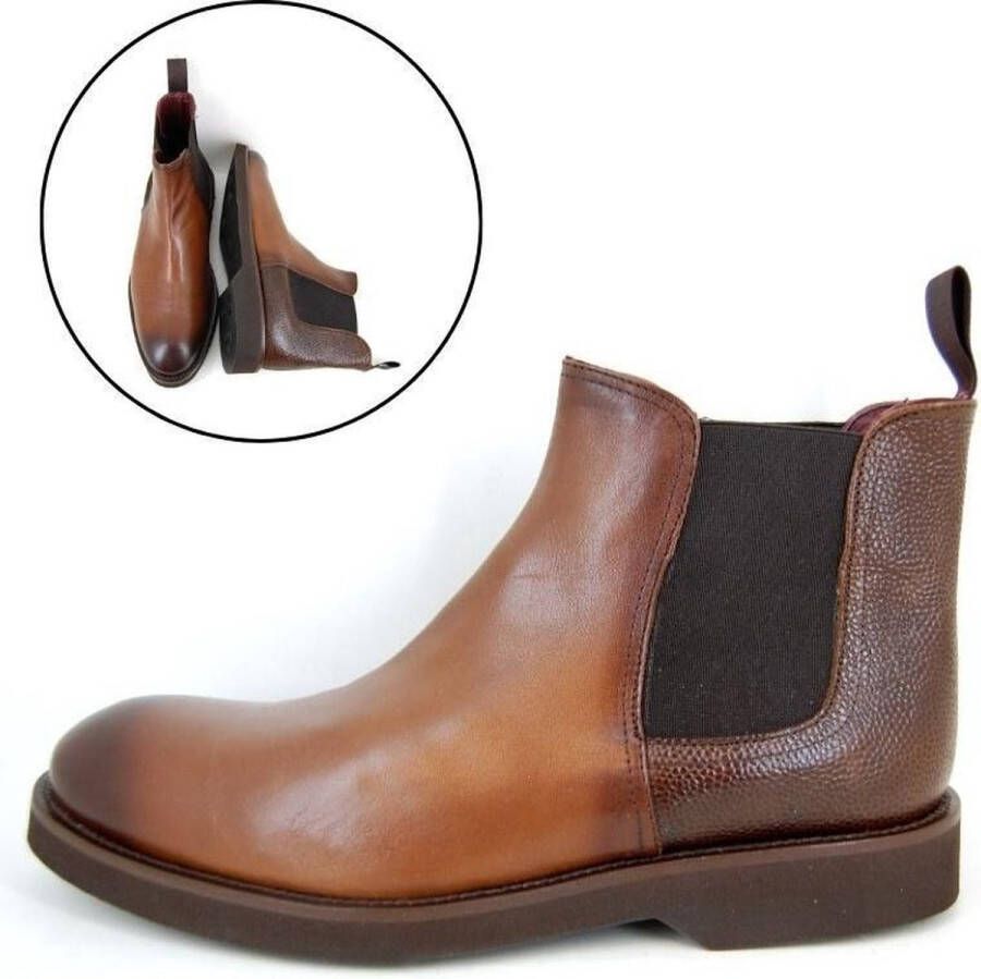 Stravers Grote Maten Schoenen Stravers Chelsea Boots Heren Bruin Herenschoenen Grote Maten - Foto 1