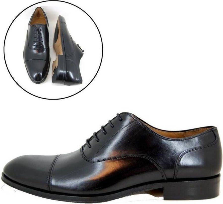 Stravers Grote Maten Schoenen Stravers Nette Herenschoenen Zwart Grote Maten Luxe Veterschoenen - Foto 1