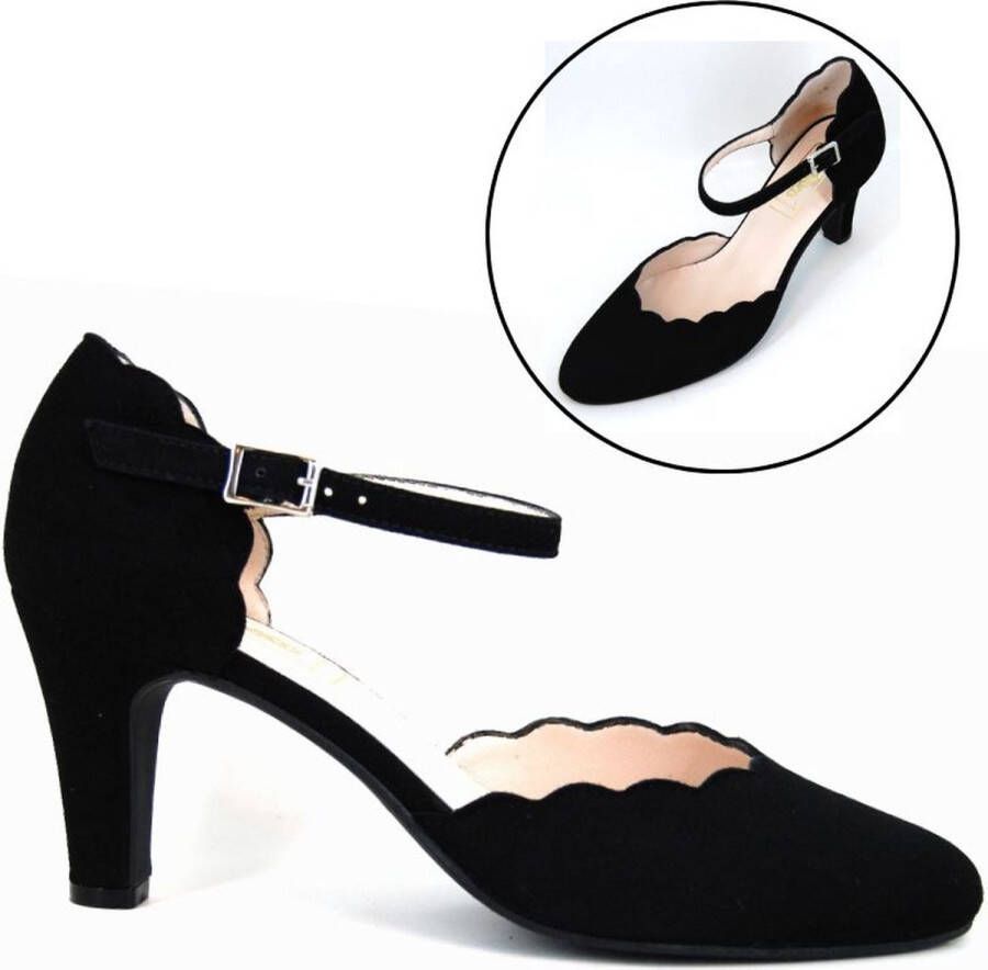 Stravers Grote Maten Schoenen Stravers Pumps met Bandje Zwart Grote Maten Elegante Hakken - Foto 1