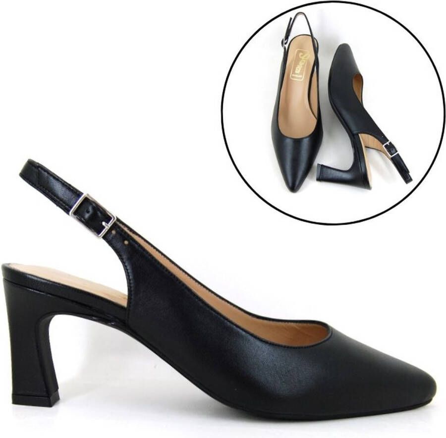 Stravers Grote Maten Schoenen Stravers Zwart Slingback Hakken Grote Maten Slingback Pumps - Foto 1