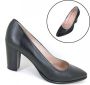 Stravers Grote Maten Schoenen Stravers Zwarte Spitse Pumps Dikkere Hoge Hak Grote Maten Hakken - Thumbnail 2