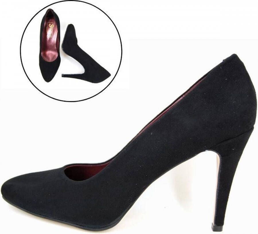 Stravers Kleine Maten Schoenen Stravers Stiletto Hakken Chic Zwart Suede. Kleine Maten Pumps Hoge Hak