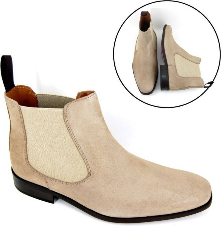 Stravers Kleine Maten Schoenen Stravers Beige Chelsea Boots Heren Kleine Maten Nette Enkellaarzen - Foto 1