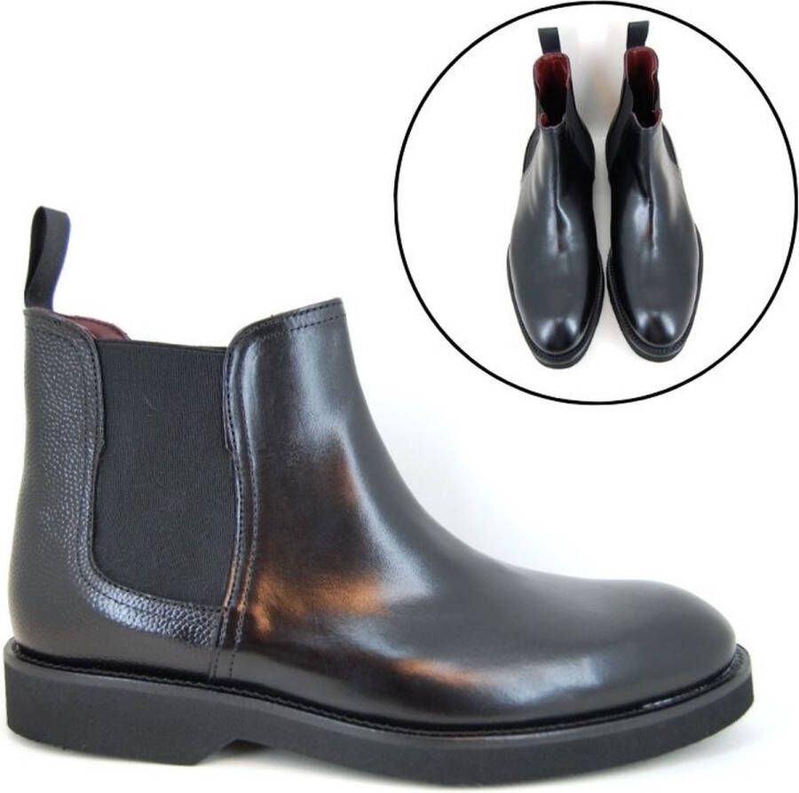 Stravers Kleine Maten Schoenen Stravers Heren Laarsjes Zwart Kleine Maten Chelsea Boots Rubberzool - Foto 1