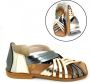 Stravers Kleine Maten Schoenen Stravers Romeinse Sandalen Plat Vierkante Neus Dames Goud Zilver Platina Kleine Maten - Thumbnail 1