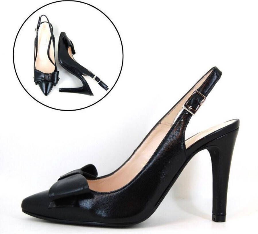 Stravers Kleine Maten Schoenen Stravers Slingbacks Pumps Zwart Kleine Maten Hoge Hakken - Foto 1