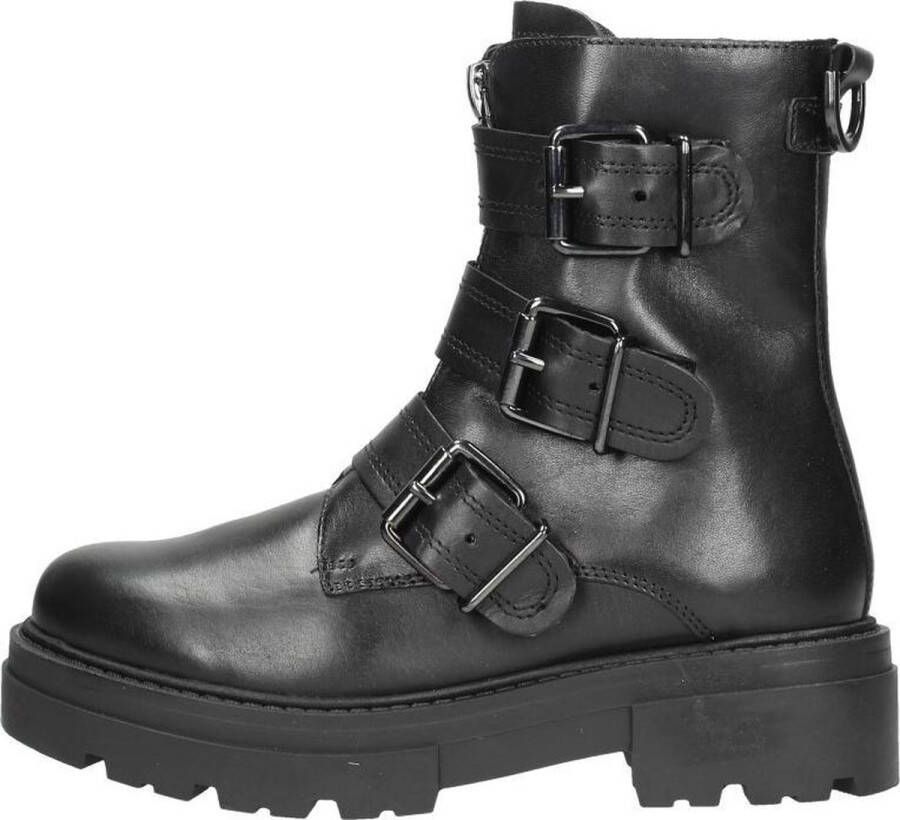 Sub55 Biker boots Enkellaarsjes Plat zwart