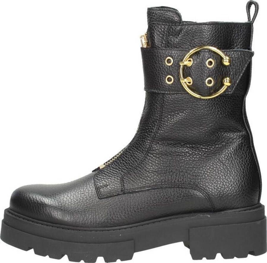 Sub55 Biker boots Enkellaarsjes Plat zwart