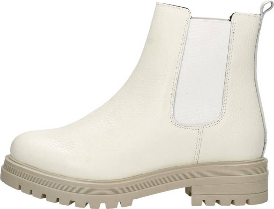 Sub55 Chelsea boots Enkellaarsjes Plat gebroken wit