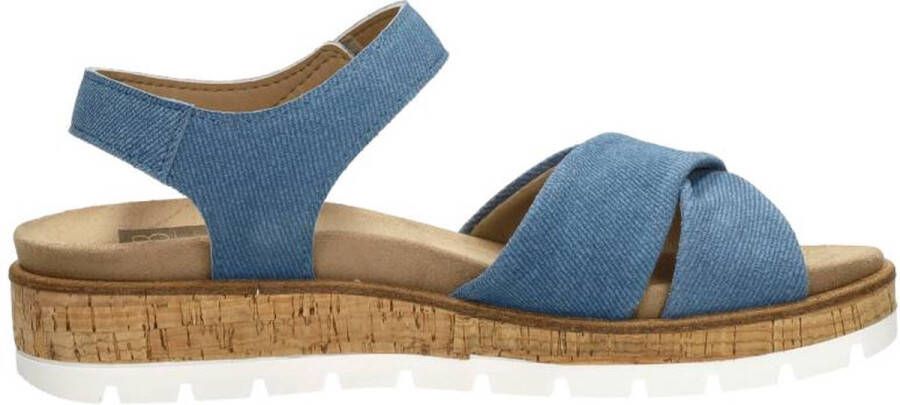 Sub55 Comfort Collection Mia 01 Sandalen Plat licht blauw