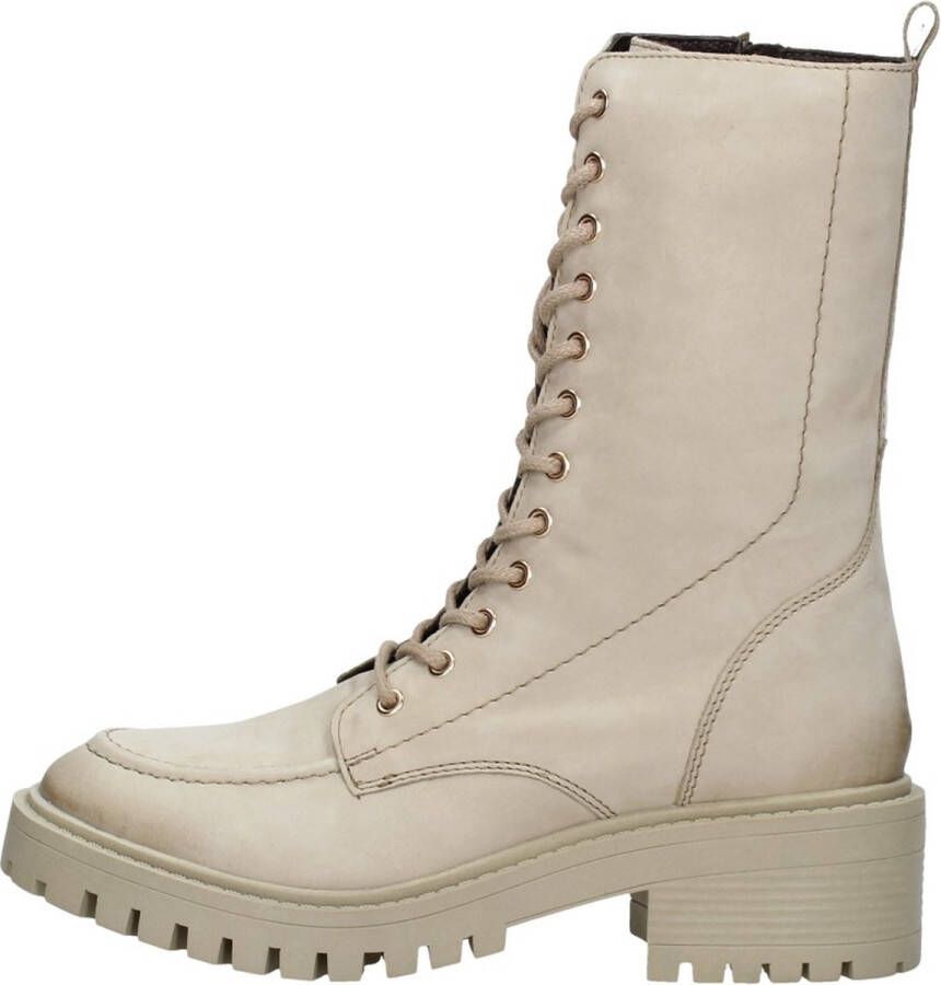 Sub Dames Veterlaars Veterschoenen Hoog Taupe Schoenen Nl