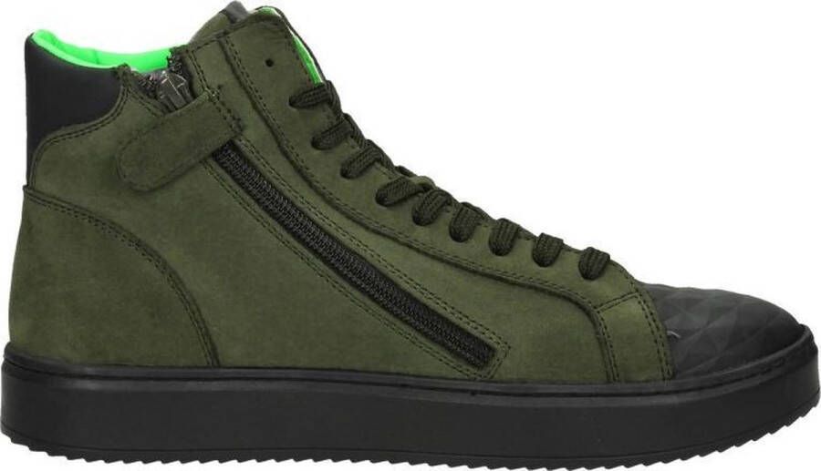 Sub55 Jongens veterschoenen Hoog groen