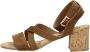 Sub55 Sandalen Hak Sandalen Hak cognac - Thumbnail 1