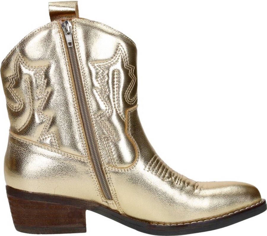 Sub55 Western boots Enkellaarsjes Hak Goudkleur