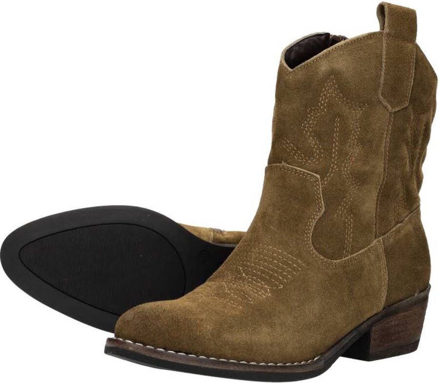 Sub55 Western boots Enkellaarsjes Hak middel bruin