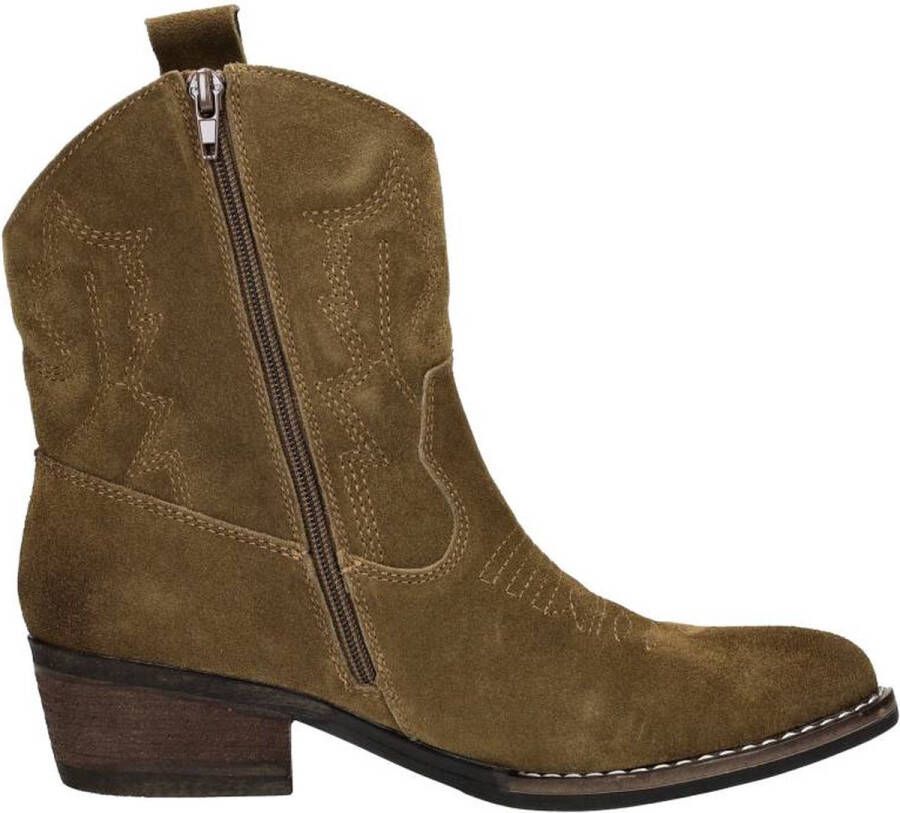 Sub55 Western boots Enkellaarsjes Hak middel bruin