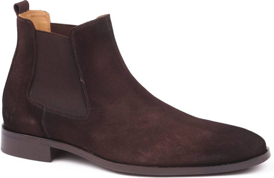 Suitable Chelsea Boot Suede Donkerbruin Heren Boots