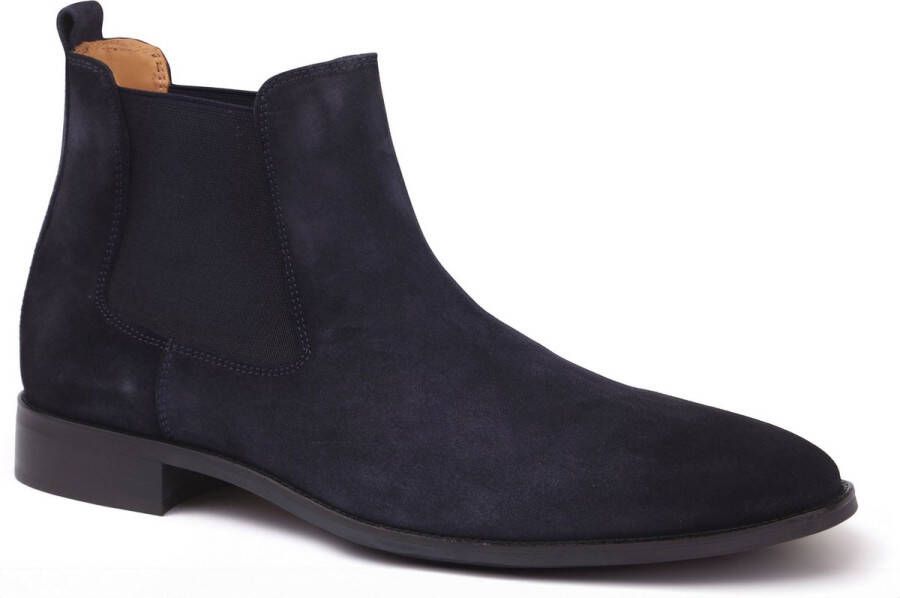 Suitable Chelsea Boot Suede Navy Heren Boots