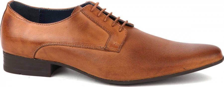 Suitable Leren Herenschoen Derby Cognac Schoen cm Leer Heren Veterschoenen