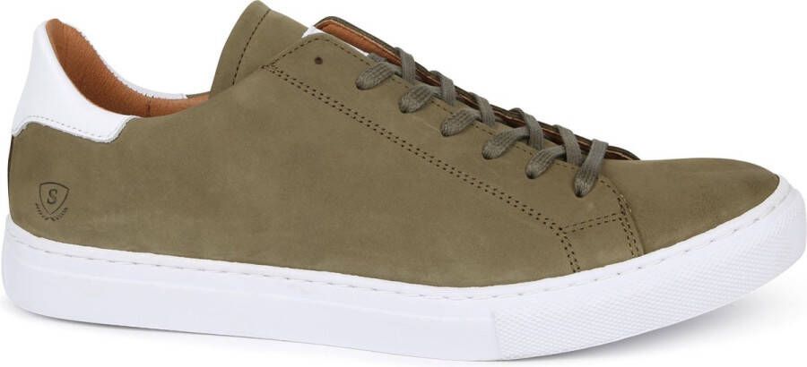 Suitable Nubuck Seron Sneaker Groen Schoen cm Leer Heren Veterschoenen