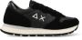 Sun68 Zwarte Leren Sneakers met Logo Patch Black Dames - Thumbnail 1