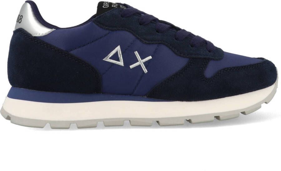 Sun68 Blauwe Sneakers Ally Goud Zilver Blue Dames