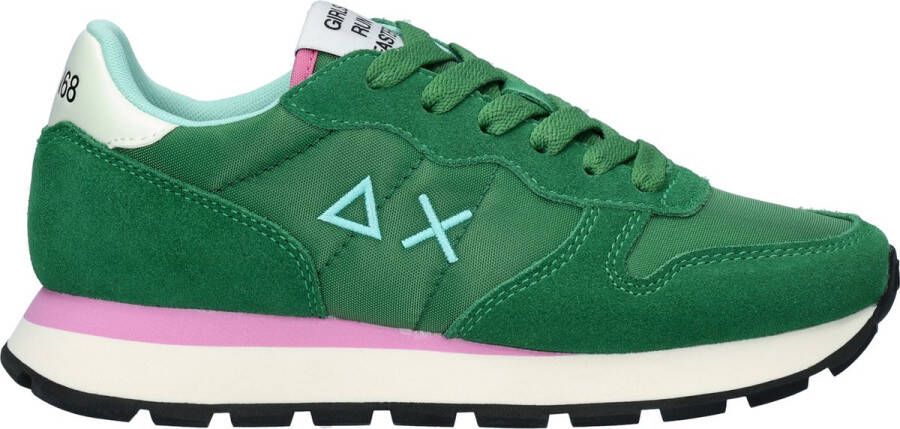 Sun68 Groene Ally Solid Nylon Sneakers voor Dames Green Dames