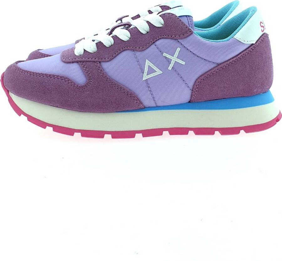 Sun68 Ally Solid Nylon Sneaker Vrouwen Blauw multi paars Maat