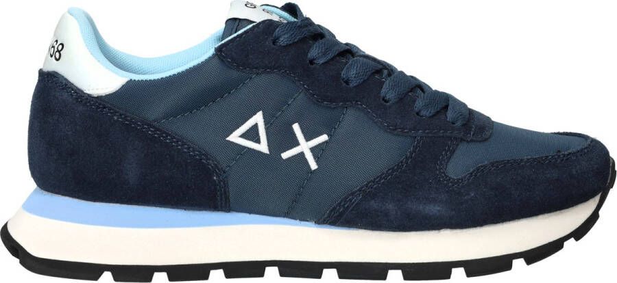 Sun 68 Dames Sneaker Ally Solid Nylon Navy Blue BLAUW