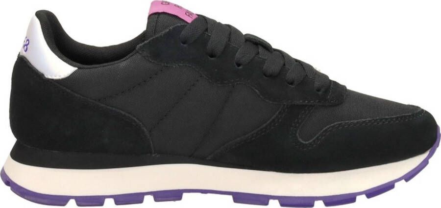 Sun68 Zwarte platte schoenen Ally Solid Nylon Black Dames