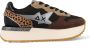 Sun68 Stargirl Mix Materiaal Sneaker Zwart Suède Multicolor Dames - Thumbnail 1