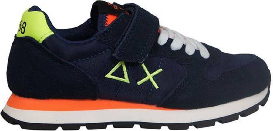 Sun68 Blauwe Sneakers Tom Fluo Kids