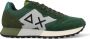 Sun68 Nylon Suede Sneakers Multigreen Rubber Zool Green Heren - Thumbnail 1