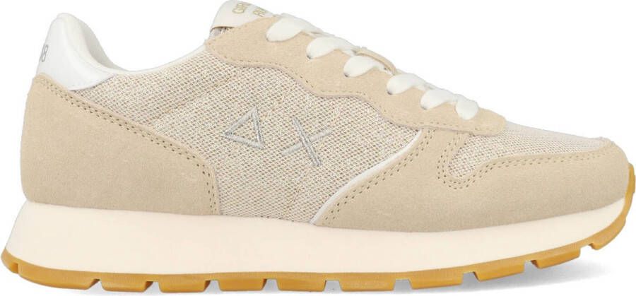 Sun68 Glitter Textiel Sneakers in Goud Beige Dames