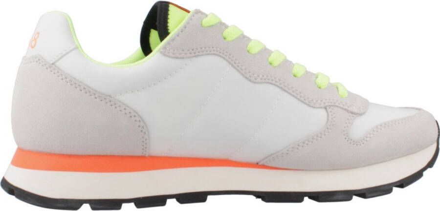 Sun68 Witte Herensneakers met Fluorescerende Details Multicolor Heren