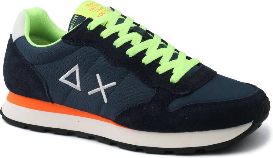 Sun68 Sneaker Tom Fluo Navy Blue Heren Sneakers